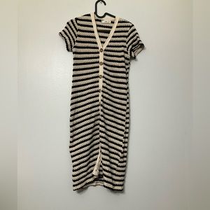 Mango stripe jersey sweater dress